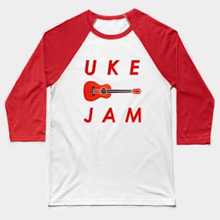 Uke Jam - Red Ukulele Baseball T-Shirt